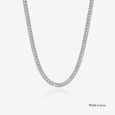 Material: High-Quality Solid 925 Sterling Silver (Nickel-Free and Lead-Free) Color: Silver Width: 4mm and 6.3mm Necklace Length: 22 Inches Chain Approximately Weight: 4mm-21.8g, 6.3mm-49.65g Packaging: Complimentary Gift Box and Jewelry PouchProcessing Time: Each item is handmade with love as we receive orders. Our production time is 2 to 5 business days. We will ship as soon as your item is ready!Care Instructions: Sterling silver can be worn in the shower and will not rust. Silver will oxidize Classic Cuban Link Necklace With Silver Chain, Classic Cuban Link Silver Necklace, Silver Cuban Link Necklace For Everyday Elegance, Classic Silver Chain Necklace Tarnish Resistant, Classic Silver Tarnish-resistant Chain Necklace, Sterling Silver Cuban Link Necklace, Classic Silver Cuban Link Necklace Gift, Sterling Silver Link Chain Necklace, Chain Link Necklace Silver