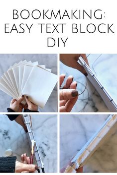 how to make a bookmark with easy text block diy - step by step instructions