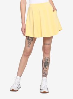 Pastel Yellow Clothes, Light Yellow Skirt, Japan Shopping, Yellow Clothes, Snow White Disney, Her Universe, Yellow Skirt, Be Bold, Skirts For Sale