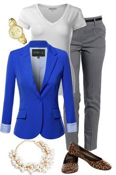 Outfit Elegantes, Gray Pants, Stylish Work Outfits, Grey Pants