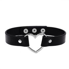 Skinny Heart Choker Collar - Goth Mall Heart Choker Collars, Pastel Goth Choker, Leather Heart Choker, Gothic Choker Necklace, Pastel Goth Aesthetic, Leather Choker Collars, Ipod Shuffle, Gothic Choker, Goth Choker