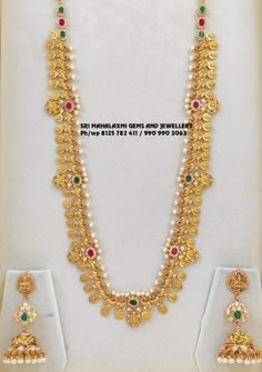 Floor Showroom, Kasu Mala, New Gold Jewellery Designs, Indian Bridal Jewelry Sets