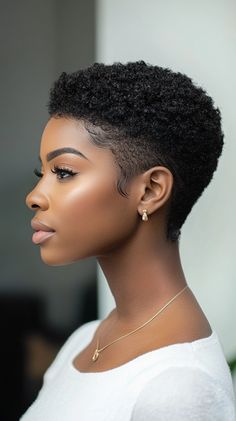 👸 Natural Hair Haircuts Short Haircuts for Black Women Female Hair Cut, Black Female Haircut, S Curl Short Hair Black Women, Very Short Natural Hairstyles, Tapered Cut Natural Hair, Brush Cut, Natural Hair Haircuts, Seamless Hair Extensions