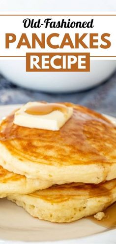 Sundays in my house are pancake day, so I have tried various recipes. Old Fashioned Pancake Recipe, Classic Pancake Recipe, Homemade Pancake Recipe, Best Pancake Recipe, Breakfast Sweets, Homemade Pancakes, Breakfast Pancakes, Breakfast Recipes Casserole, Breakfast Brunch Recipes