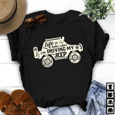 Jeep lover life is better when i'm driving my jeep T Shirt Hoodie Sweater H97 available in T-shirt, hoodie, tank top, longsleeve, multi color and size S M L XL XXL 3XL 4XL 5XL. Shipping from the US. Easy 30 day return policy - Shop now! 6.1-ounce, 100% cotton .Double-needle neck, sleeves and hem; Roomy Unisex Fit. Ash is 99% cotton, 1% poly; Sport Grey is 90% cotton, 10% poly; Dark Heather is 50% cotton, 50% polyester .Decoration type: Digital Print. Made by Gildan Jeep Hoodie, Jeep Shirts, Jeep Lover, Cricut Ideas, Hoodie Sweater, Jeep Wrangler, Upper Body, Classic Looks, Sweater Hoodie