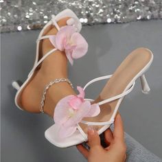 Super Cute And Stylish Ships In 5-10 Business Days Tags: #Shoes #Heels #Party #Newyears #Holiday #Sandals #Gold #Beautiful #Glitter Floral High Heels, Flower Heels, Pretty Sandals, Yellow Sandals, Shoes Hack, Rose Shoes, Summer Fashion Beach, Slippers For Women, Beach Slippers