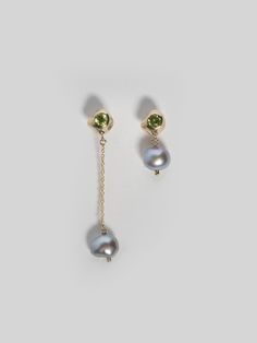 ALL Keshi Pearl Jewelry, Faris Jewelry, Keshi Pearl Earrings, Asymmetrical Earrings, Natural Stone Earrings, Peridot Stone, Orange Sapphire, Keshi Pearls, Jewelry Inspo