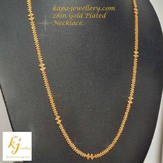 Kapa jewellery Signature Necklace Dimensions: Length 28 inches, Width 16mm weight 15 grams Gold Plated Necklaces For Anniversary And Festivals, Gold Long Necklace As Festival Gift, Gold Long Necklace Gift For Festivals, Gold Long Necklace For Festivals And Gifts, Gold Chain Necklaces For Festivals, Gold Necklace With Adjustable Chain For Festivals, Elegant Yellow Gold Chain Necklace For Festivals, Traditional Gold Chain Jewelry For Formal Occasions, Gold Long Temple Necklace For Formal Occasions