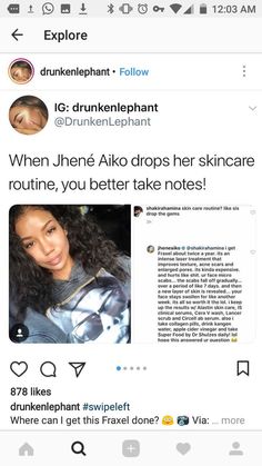 Haut Routine, Jhene Aiko, Skin Routine, Skin Care Solutions, Maquillaje Natural, Healthy Skin Care, Face Skin Care