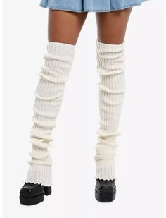 $18.90 Cute Leg Warmers, Ballet Leg Warmers, Kawaii Leg Warmers, Cute Leg, Skirt And Thigh Highs, High Socks Outfits, Thigh High Leg Warmers, Sock Outfits, Fire Fits