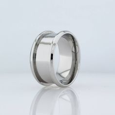 Stainless Steel Ring Core Blank for Inlay and DIY Rings. 12mm Width 8mm Channel Diy Rings, Stainless Steel Ring, Stainless Steel Rings, Steel Ring, Wedding Rings, Engagement Rings, Stainless Steel, Ring