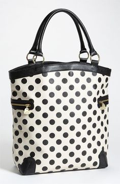 Betsey Johnson 'Spot On' Tote Dots Fashion, Handbag Heaven, Betsy Johnson, Beautiful Bags, Clutch Handbag, White Polka Dot, Hobo Bag, Betsey Johnson, Vera Bradley