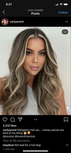 Brunette With Blonde Front Pieces, Hair Color For Tan Skin, Dark Brown Hair With Blonde Highlights, Cool Brown Hair, Balayage Long Hair, Front Pieces, Blonde Highlights On Dark Hair, Wine Hair, Cool Blonde Hair