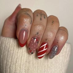 PRICES MAY VARY. Christmas Press on Nails: Winter Xmas press on nails with silver glitter pattern make you look more charming. Easy to create a Christmas happy atmosphere during Christmas time. Package Include: You will receive 24pcs Christmas fake nails, 24pcs double-side glue stickers, 1pcs nail file, 1 wooden stick, don’t need to purchase anything else. High Quality: These Christmas nails with designs are made of healthy ABS material, they have no odor and will not harm your body or nails. No Christmas Press On Nails, Halloween Nails Diy, Fake Nail