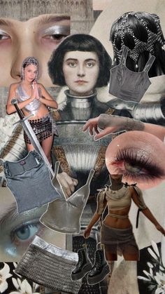 the collage shows an image of two women with different outfits and accessories on them