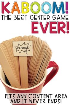 Kaboom! This is easily the BEST CENTER GAME EVER! It's fun, engaging, easily adaptable to ANY content, and it never ends! It's the perfect activity for your fast finishers, and great for practicing math facts and sight words! Definitely a classroom MUST HAVE! It Never Ends, Fast Finishers, Math Methods, Mental Math, Review Games, Math Facts, Teaching Strategies, Learning Math