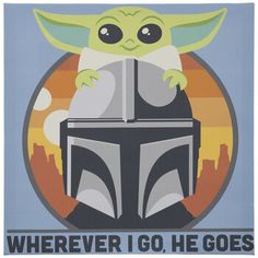 a star wars poster with an image of the child yoda