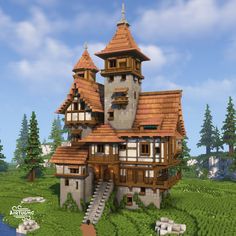 A medieval outpost, lmk what you guys think of it #minecraft #minecraftonly #minecrafter #minecraftdaily #minecraftpe #mcpe… | Instagram Minecraft Medieval Buildings Ideas, Minecraft Tower Roof Design, Medieval Tower Minecraft, Minecraft Medieval Blacksmith, Minecraft Outpost, Minecraft Tower House, Small Minecraft Castle, Medieval Minecraft Houses