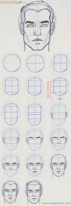 an image of a man's face with different facial shapes and hair length chart