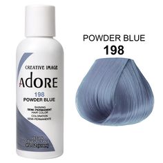 ADORE SEMI PERMANENT No Ammonia, No Peroxide, and No Alcohol. Adore’s exclusive formula offers a perfect blend of natural ingredients providing rich color, enhancing shine, and leaving hair soft and silky This product must not be used on eyebrows or eyelashes, as it may cause blindness. ABOUT THIS ITEM Vibrant Color Quick and Easy to use Made in USA Free of Alcohol, Peroxide, and Ammonia Vegan and Cruelty Free Blueberry Hair Color, Powder Blue Hair, Light Blue Hair Dye, Best Blue Hair Dye, White Streak In Hair, Ice Blue Hair, Adore Hair Dye, Dyed Hair Blue, Light Blue Hair