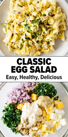 Egg salad recipe Egg Salad Recipe Easy, Classic Egg Salad Recipe, Best Egg Salad Recipe, Easy Egg Salad, Classic Egg Salad, Salad Recipes Healthy Easy, Egg Salad Sandwiches, Egg Salad Recipe