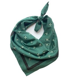 Winter Capsule, Bandana Scarf, Puget Sound, Bluish Green, Fall 2024, Scarfs