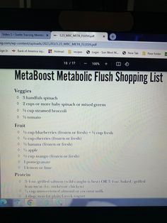 Metabolic Flush, Nutritional Plan, Metabolism Reset, Metabolism Reset Diet, Shred Diet