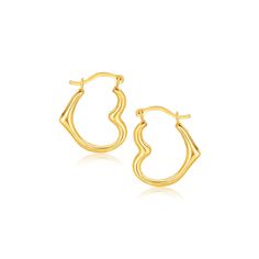 Buy LOVCIA Yellow Gold Heart-Shaped Hoop Earrings, Luxury 10K Gold Earrings for Women Snap Lock, Heart Hoop Earrings, Round Diamond Engagement Rings, Crown Jewels, Mini Heart, Gold Heart, Jewelry Earrings Hoops, Gold Hoop, Gold Hoop Earrings