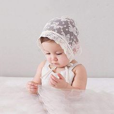 Lace Baby Bonnet, Princess Hat, Lace Bonnet, Infant Photography Props, Vintage Baby Girl, Baby Bonnets