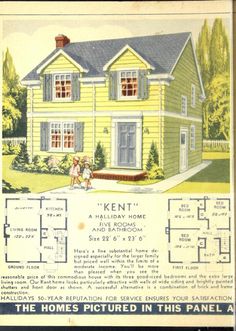 an old house is shown in this ad for the sears model home, which was built in