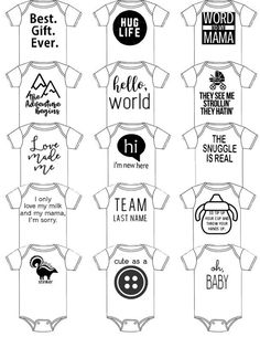 Baby Onesies Diy, Onesie Station, Sublimacion Ideas, Diy Bebe, Baby Shower Activities