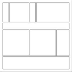 a black and white drawing of a paneled wall with three panels on each side