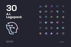 A.I. Logo Bundle #Sponsored , #series#Logopack#included#collection Computer Science Projects, Engineering Logo, Logos Templates, I Logo, Technology Vector, Learning Logo, Illustrator Template, Logo Bundle, I Series