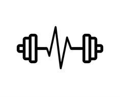 Heartbeat Tattoo, Gym Aesthetic, Doodle Tattoo, Fitness Logo Design