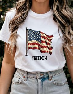 Vintage American Flag T-Shirt, Inauguration shirt, American Shirt, Freedom Shirt, Patriotic Shirt, Gifts for Him/Her, 4th of July Apparel, USA Pride Clothing Celebrate your individuality and style with this chic Unisex Garment-Dyed T-shirt. Crafted for comfort, it features a relaxed fit and classic crew neckline, making it the perfect addition to any casual or semi-formal outfit. The soft, garment-dyed fabric provides a uniquely textured look, radiating a laid-back vibe that is perfect for everyday wear. Suitable for anyone who values comfort and style, this T-shirt is ideal for holidays, casual gatherings, or simply lounging at home. With a variety of sizes from S to 4XL, it caters to all body types and preferences, allowing everyone to express themselves effortlessly. Whether you're cele Pride Clothing, Semi Formal Outfit, Usa Pride, Freedom Shirts, Vintage American Flag, American Flag Tshirt, Patriotic Shirt, Pride Outfit, Patriotic Shirts