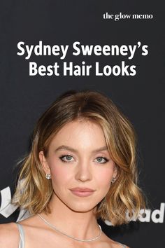 Get inspired by Sydney Sweeney’s best hair looks from 2017 until now. The Glow Memo has all her best haircuts, hairstyles and hair colours, from glam retro waves to a beachy long bob. Click to explore her hair evolution. #SydneySweeney #CelebrityHair #HairInspiration