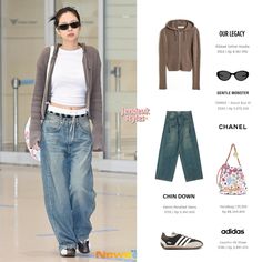 Tokyo Outfits, Jennie Style, Blackpink Outfit, Baggy Style, Queen Fashion, Celeb Style, Simple Trendy Outfits