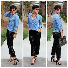 Diy Sequin, Mommy Ideas, Mimi G Style, Mimi G, Future Mommy, Camisa Jeans, Brunch Outfit, Diva Fashion