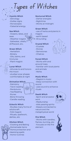 the types of witches and their meanings