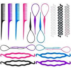 SIMPLE AND EASYBrings you a new hair style in seconds. Color: Multicolor. French Braid Tool, Topsy Tail, Hair Twisters, Hair Accessories Bun, Hair Braiding Tool, Braid Tool, Hair Bun Maker, Hair Styling Tool, Hair Braider