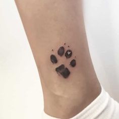 a small paw print on the ankle