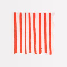 an orange and white striped piece of paper