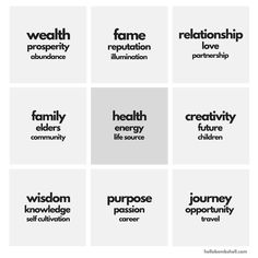 six different types of logos with the words family, love, and health