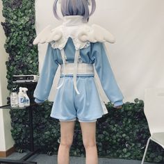 Blue Aesthetic Outfit, Sky Outfit, Light Blue Aesthetic, Aesthetic Outfit Ideas, Kawaii Clothes, Harajuku Fashion, Blue Aesthetic, Cyberpunk, Pretty Outfits