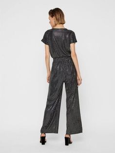 Night Short Sleeve Jumpsuit Jumpsuit in Black for Women made by NOISY MAY Jumpsuit With Sleeves