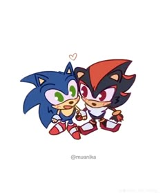 two sonic and tails hugging each other