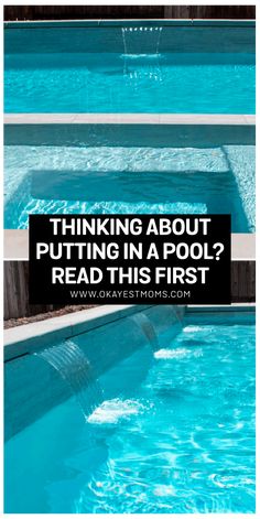 Heather from Okayest Moms shares her experience of putting in a backyard swimming pool using an owner builder process. Click to see pool design ideas, and pool colors for an in ground gunite pool. Pool Business Ideas, Pool Installation Inground, In Ground Pool Designs, In Ground Swimming Pool Ideas, Gunite Pool Colors, Pool Colors Inground Gunite, In Ground Pools Backyard Ideas, Pool Fun Ideas, In Ground Pools Backyard