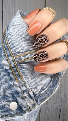 Fall cheetah nails idea 2024 #nails #nail #naildesign Orange And Black Cheetah Nails, Best Fall Nails Designs, Black And Brown Leopard Nails, Nail Cheetah Designs, Nails 2023 Trends Leopard, Gray Leopard Print Nails, Autumn Nails Leopard Print, Fall Nails 2023 Leopard, Autumn Leopard Nails