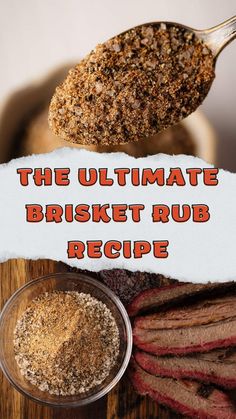 the ultimate brisket rub recipe on a wooden table