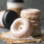 a stack of doughnuts sitting on top of a table